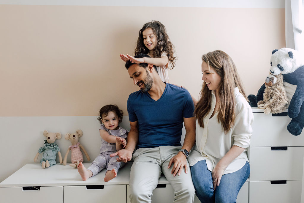 family photo session at home